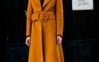 С чем носить желтое пальто