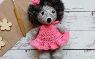 Как связать игрушку ежика крючком — схема вязания