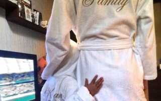 Изготовление махрового халата с именными вышивками