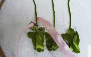 Схемы для вышивания цветов лентами для новичков