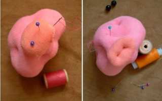 Свинка из чулка своими руками