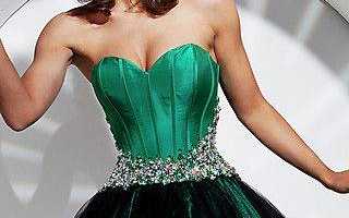 Праздничное платье-корсет со вставкой в области груди