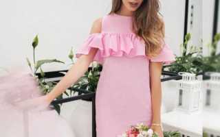 Фасоны платьев с оборкой по низу