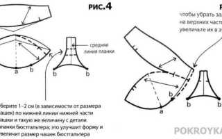 Выкройка бюстгальтера большого размера