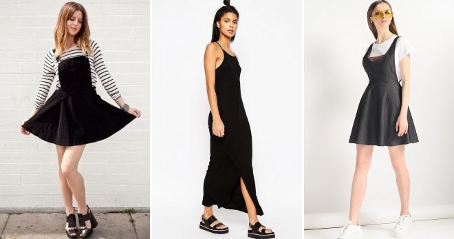 Черный сарафан – универсальный наряд на все случаи жизни