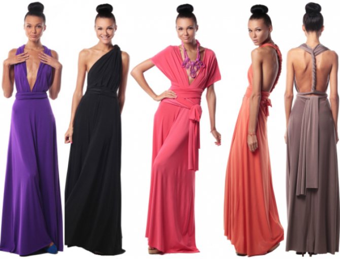 Длинное платье трансформер в пол