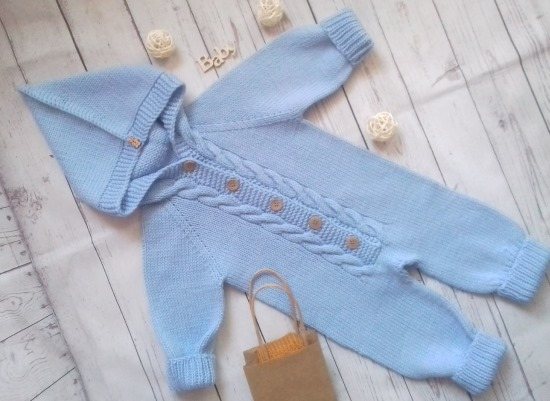 Комбинезон вязаный для новорожденного спицами. Схемы и описанием, новые модели