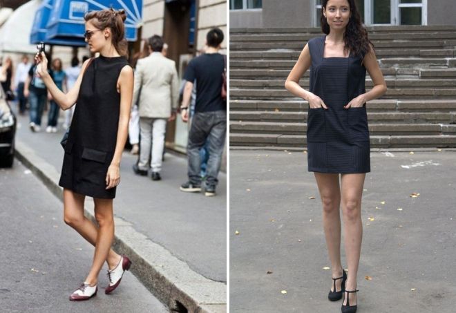 короткие черные сарафаны