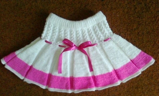 Красивая теплая юбка спицами