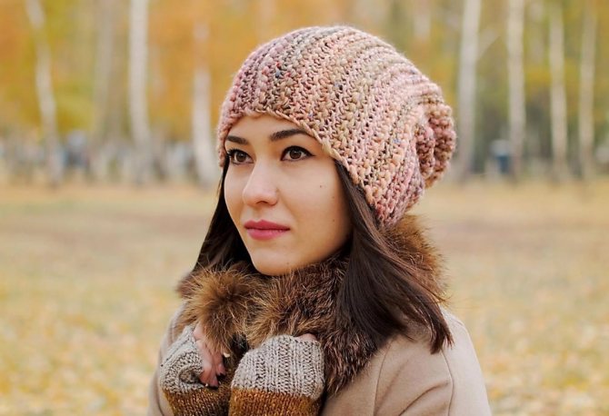 Вязаная бини