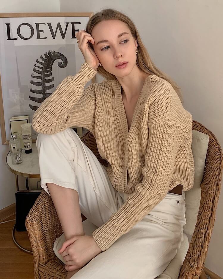 Вяжем спицами стильный кардиган оверсайз - в моде свободный крой