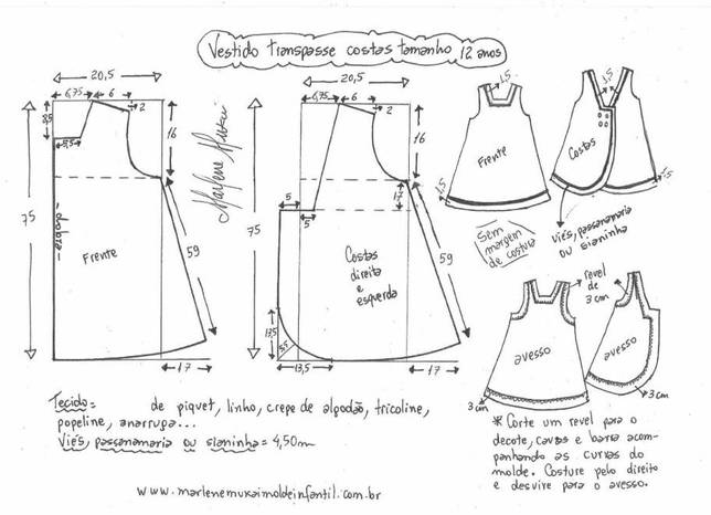 Выкройка Сарафаны для девочек